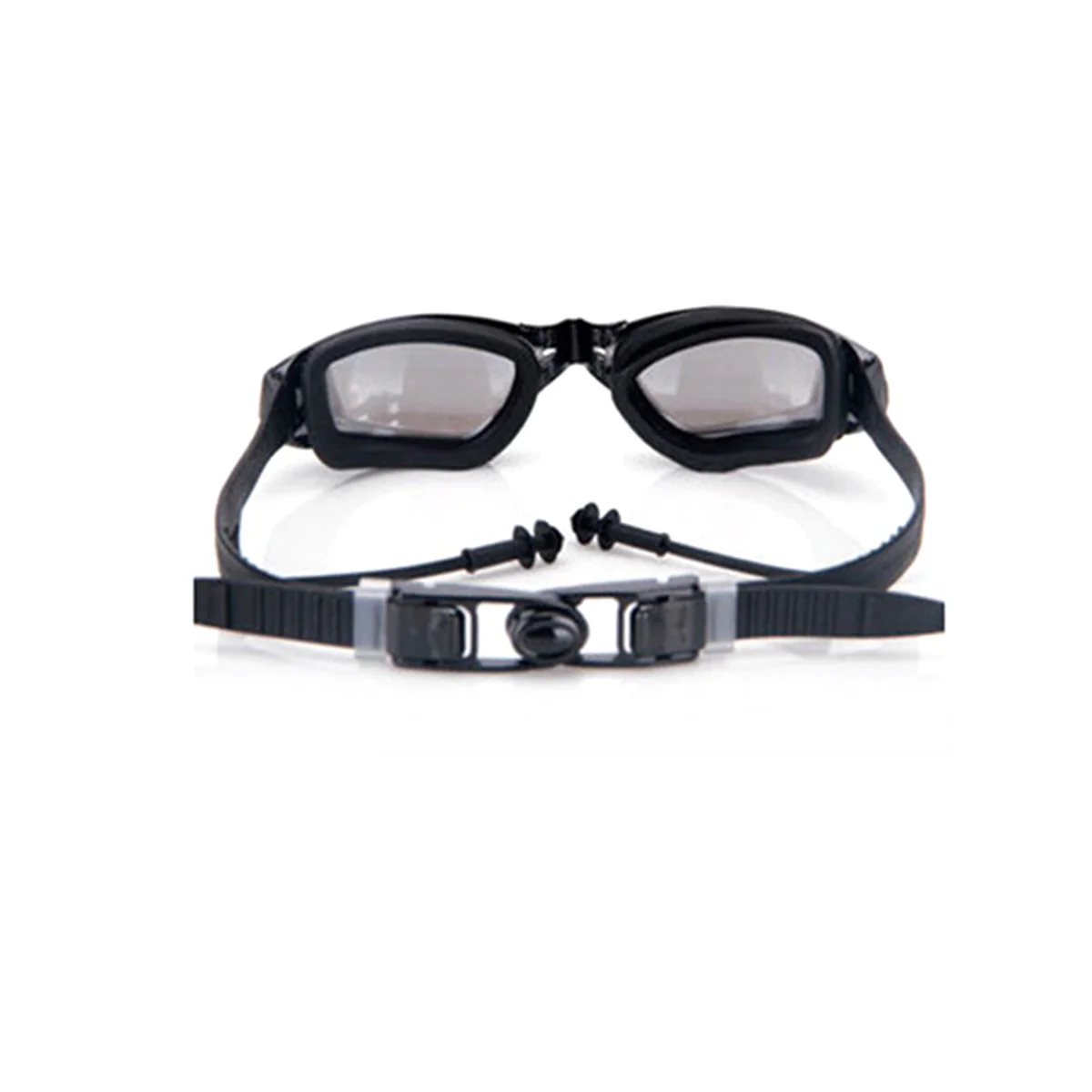

Anti Fog UV Protection Swim Goggles with Nose Clip and Ear Plugs Clear Swimming Glasses for Adults (Black)