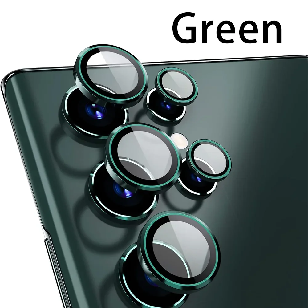 Premium Camera Lens Ring Glass Case with Screen Protector - Metal Lens Cover