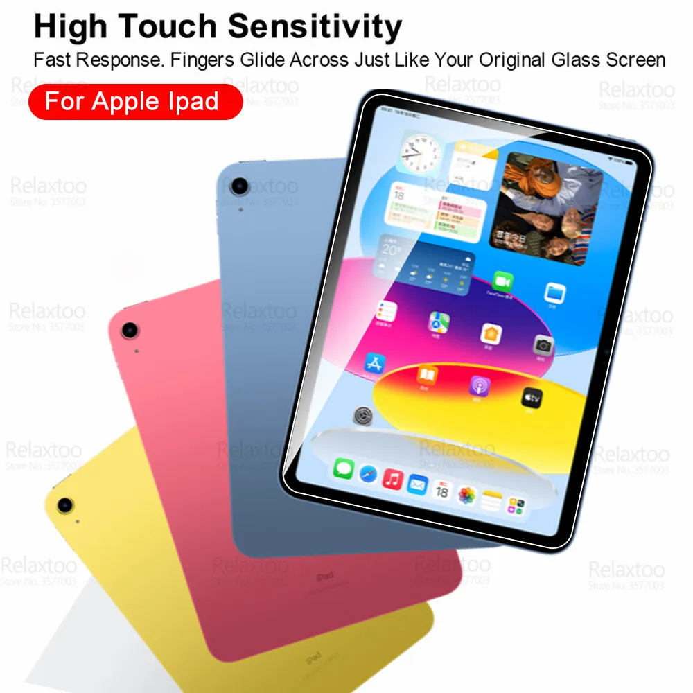 Tempered Glass For Apple iPad 10 10.9 10th Generation iPad10 2022 2023 A2757 A2777 Full Coverage Screen Protector Tablet Film 6