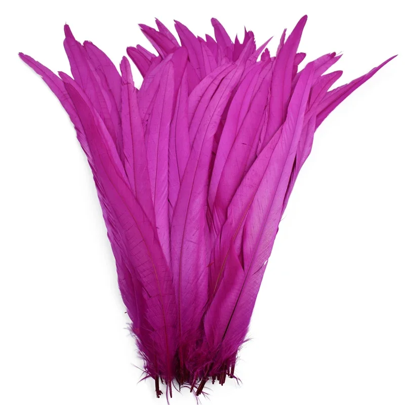 Rooster Feathers Mixed Color Feathers Craft Feathers 100Pcs/Lot All Sizes Colored Rooster Feathers for Crafts Fly Tying Materials Long Pheasant Carnival Wedding Decoration