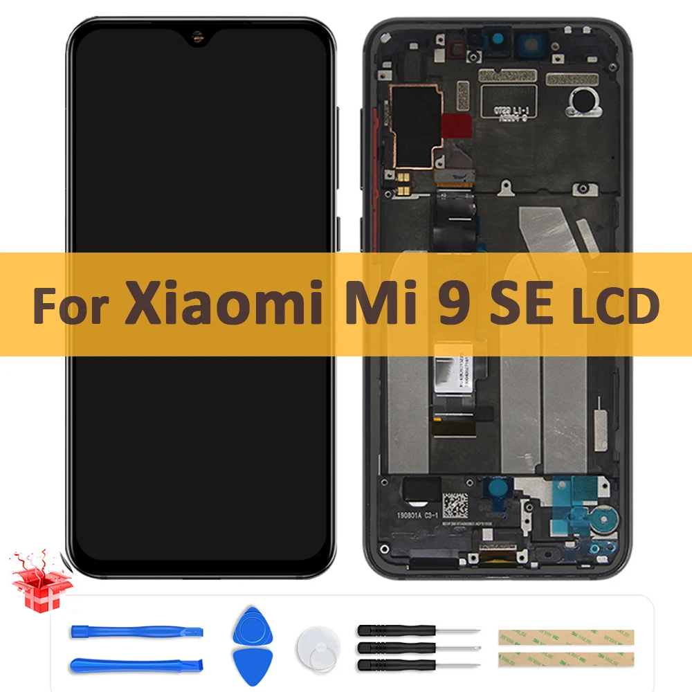 

5.97" Original Super AMOLED For Xiaomi Mi 9 SE M1903F2G LCD Display Touch Screen Digitizer Assembly with Frame For Mi 9SE Mi9 SE