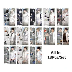 Korean Manhwa Inspired Paper Bookmark Set - 13-Piece Comic Character Collection (13Pcs)