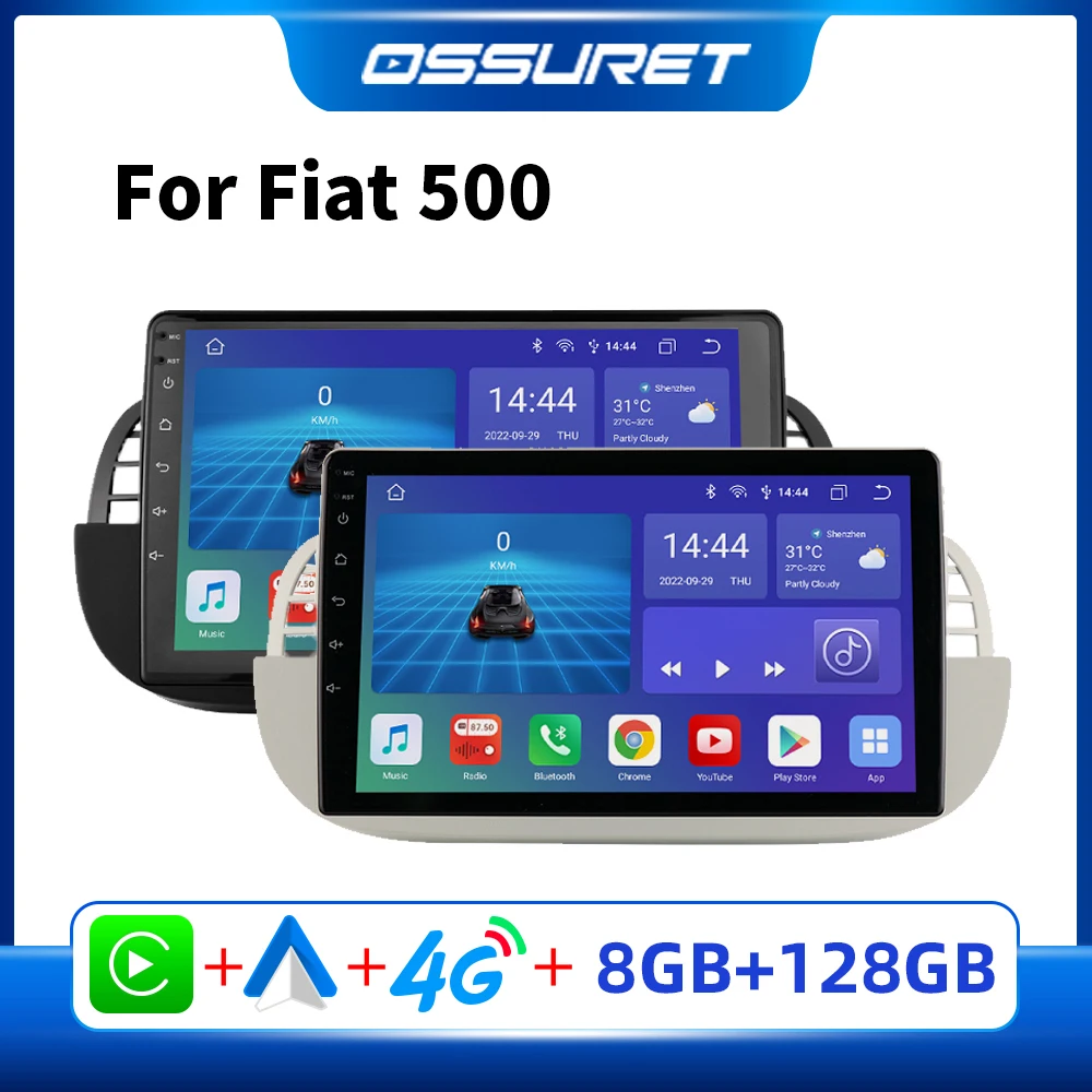 Android Car Radio for Fiat 500 2007 - 2014 Car Multimedia Carplay Auto  Autoradio Player Stereo Audio 9INCH Touch Screen GPS Navi - AliExpress