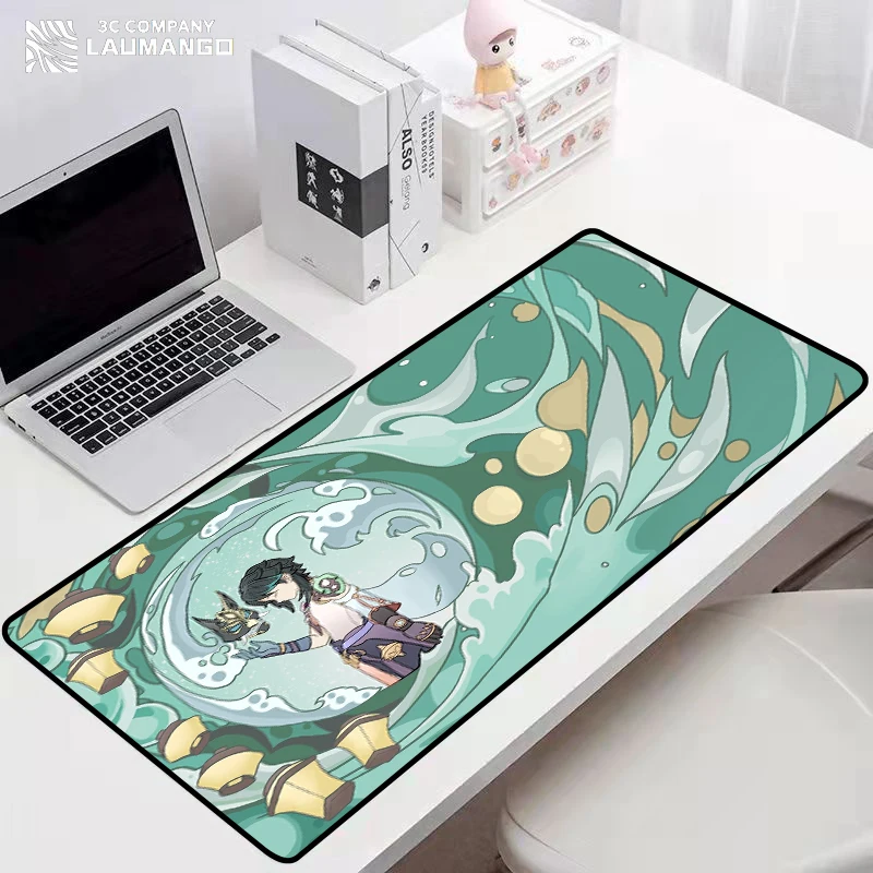 Large Mausepad Genshin Impact Коврик Для Мыши Gaming Laptops Gamer Keyboard Pad Pc Accessories Deskmat Mouse Rubber Mat Mousepad