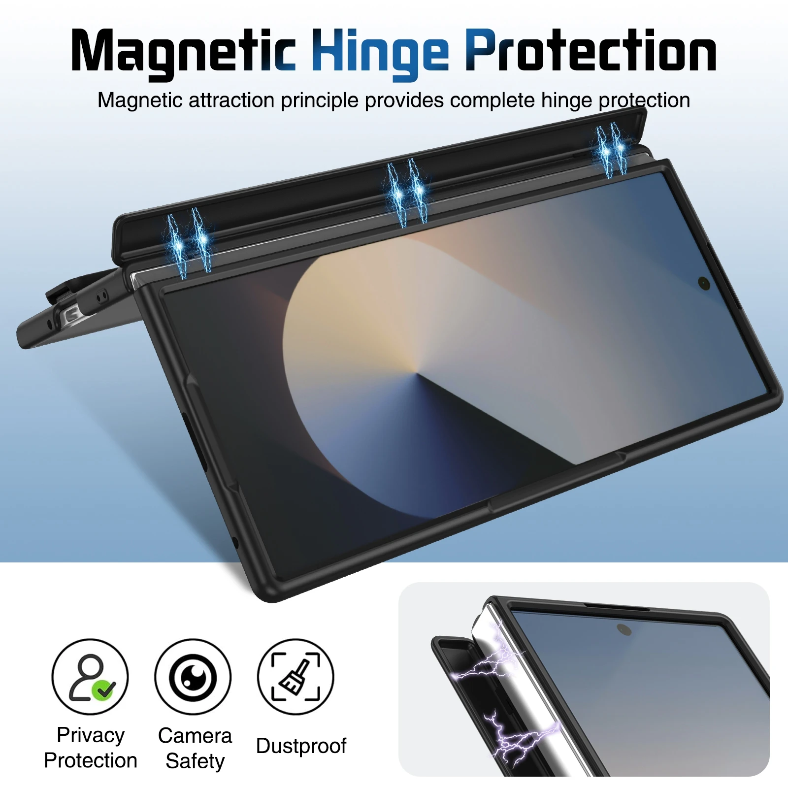 Ultra-Durable Folding Phone Case with Hidden Stand & Wristband - Featuring Rotating Kickstand and Hinge Protection