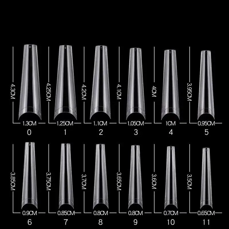 Transparent Coffin Ballet Fake Nails Tips Full Coverage Nail Tips Decorations 100/240/500 Pcs Boxed fake nails nail tips false nails false nail tips