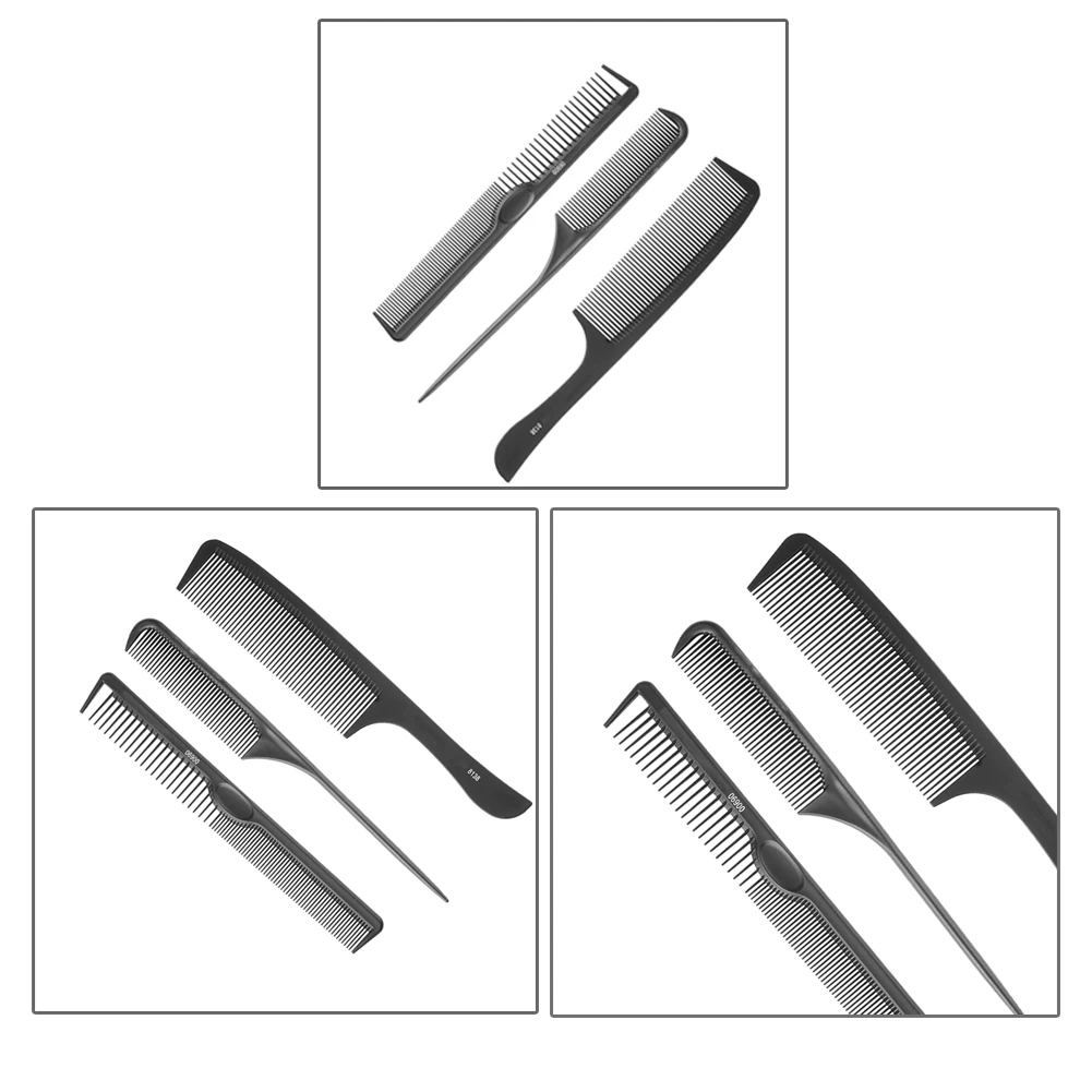 3pcs Dresser Hair Comb Set Professional Styling Grooming Comb Set Anti Static Fine and Wide Tooth Haircut Tool for Men and Women