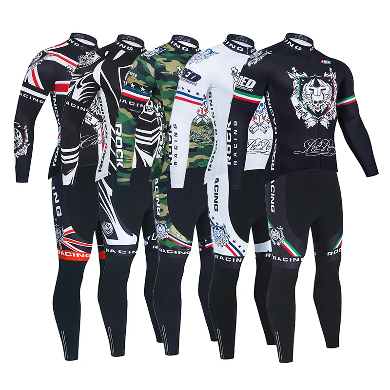 Fietsshirt met korte mouwen herenshirt fietsbroek Lange mouwen Fietskleding Triatlon Trainingspak voor heren MTB-fietsshirt (Zwart-Lang, XXL