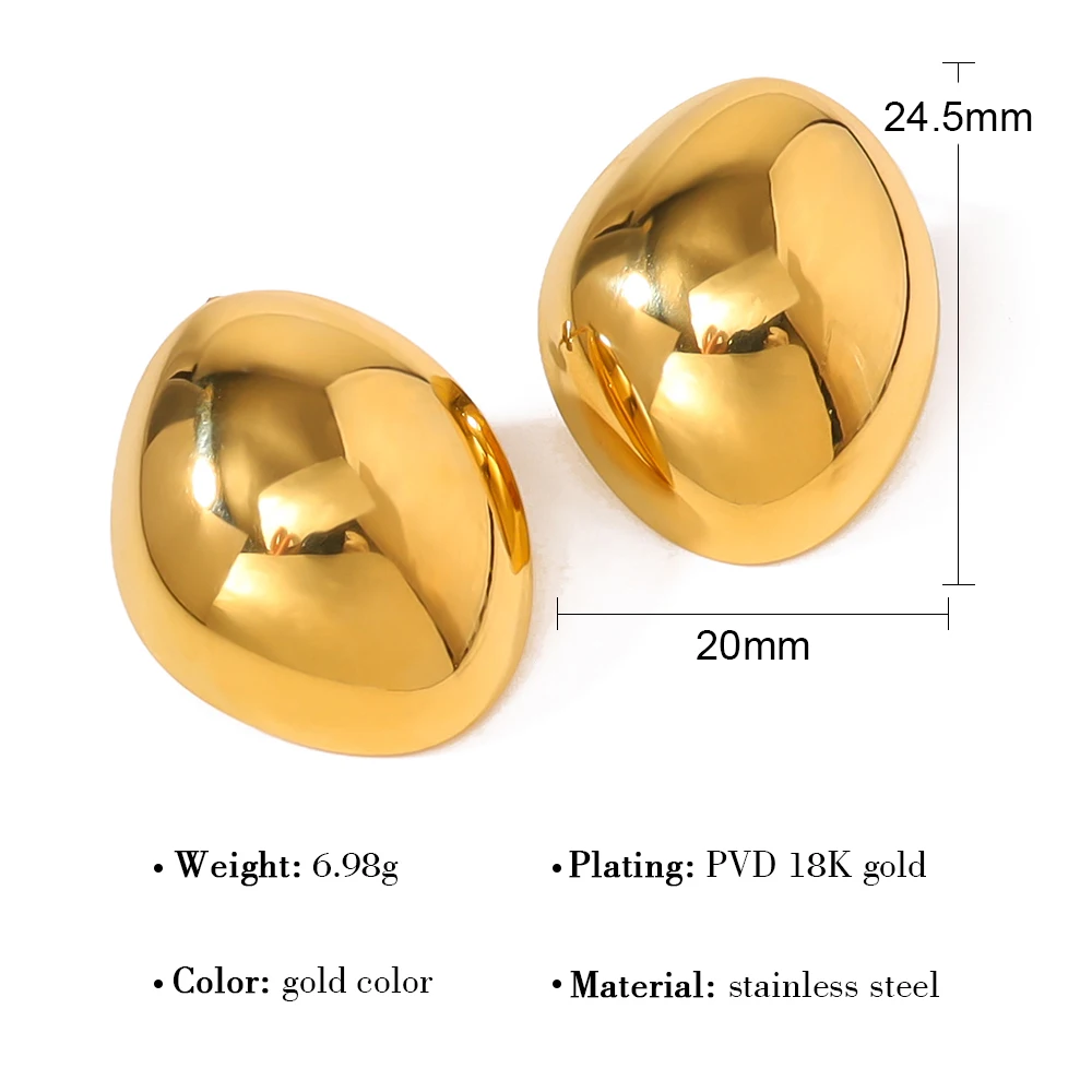 Earrings Women Stainless Steel 18K Gold Plated YACHAN