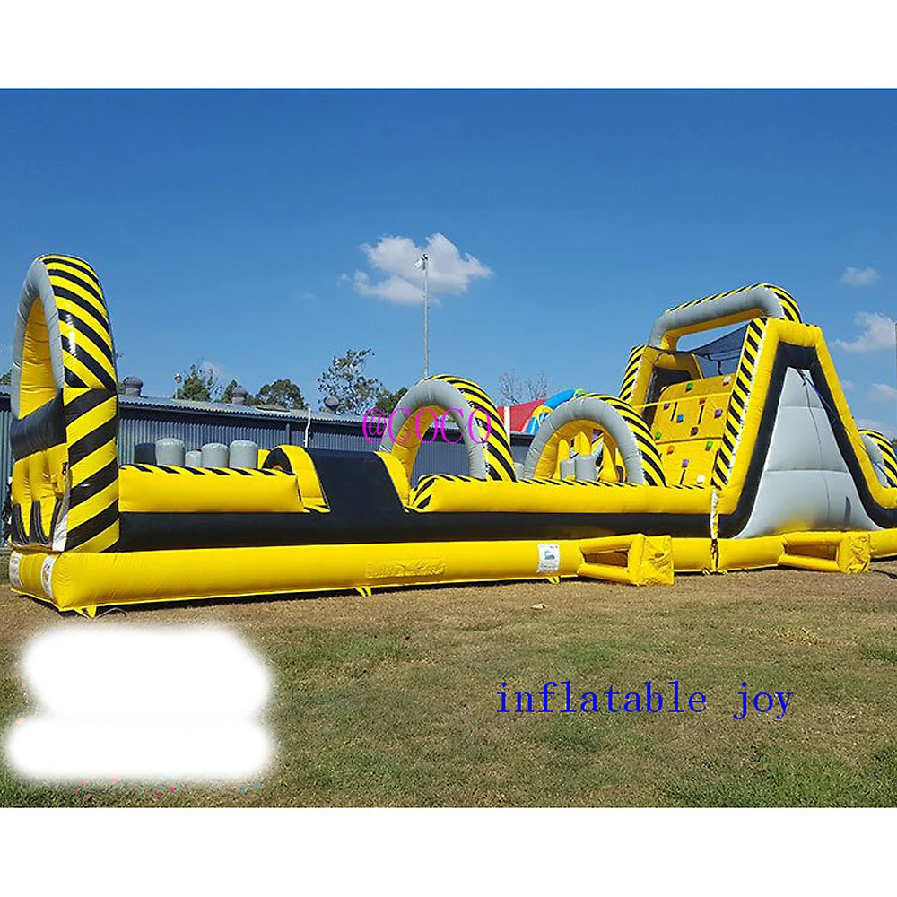 15x3m team work game inflatable obstacle course,giant commercial inflatable obstacle course rush race game bouncy slide 2