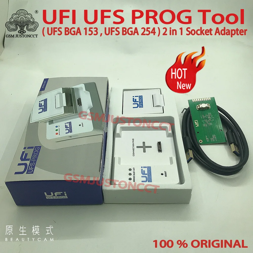 NEW 2023 Original UFi UFS-Prog /UFS ToolBox + UFS 2 in 1 Socket Adapter ( UFS BGA 153,UFS BGA 254 ) for UFI Box Works