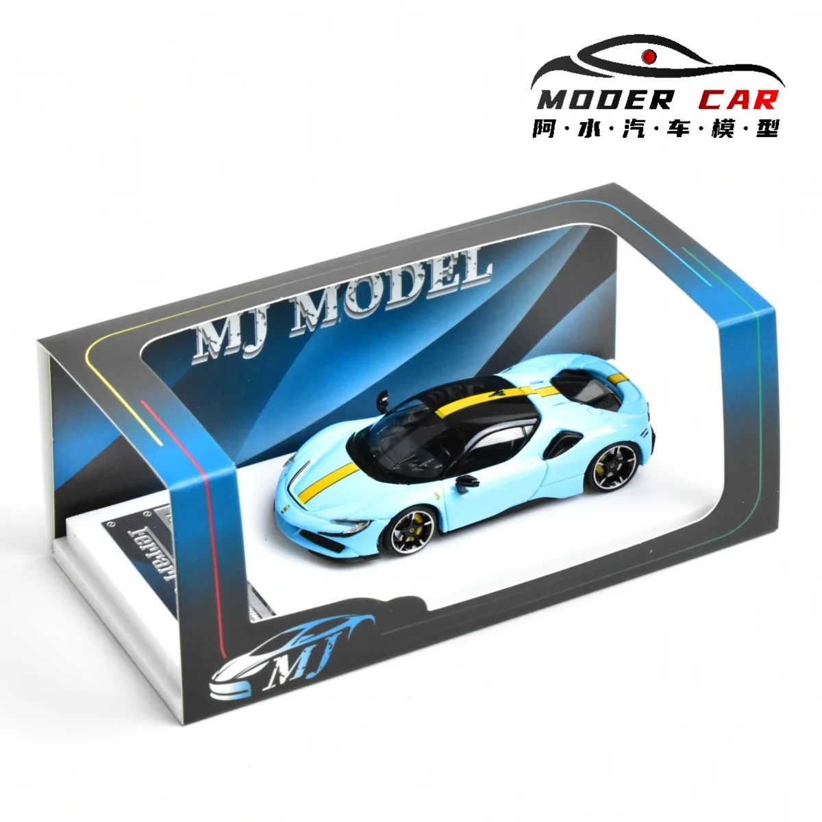 MJ 1:64 SF90 사실적인 하드탑 멋진 다이캐스트 모델 자동차