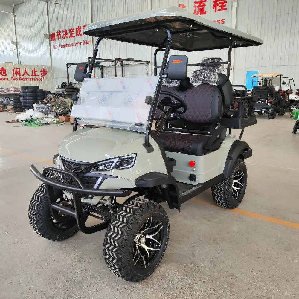2024 Nuovo Modello 5Kw/7Kw Motore A Corrente Alternata Sollevato Golf Cart 4 6 Posti Batteria Al Litio Elettrico Caccia Buggy Golf Cart