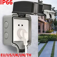 ​​IP66 Waterproof ABS Power Distribution Box | Outdoor 86 Type Surface-Mounted Switch Panel with Rain Cover​ 1