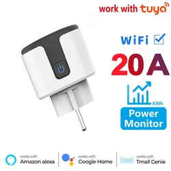 Enhanced WiFi Smart Plug with Power Monitoring and Timer Functionality - 20A Gray