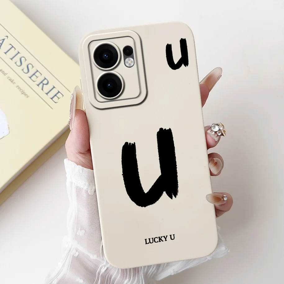 Stylish Cute Letters Shockproof Back Cover with Camera Lens Protection
