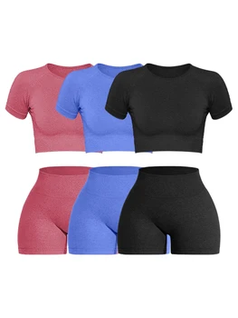 Women’s Seamless Ribbed Yoga Set 1