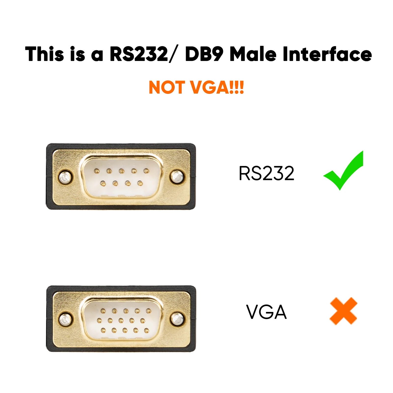 CableCreation USB RS232 수컷 변환 케이블, PL2303 칩 탑재, DB9 9핀 금도금 커넥터, 윈도우 리눅스 맥 호환 산업용 시리얼 통신 케이블