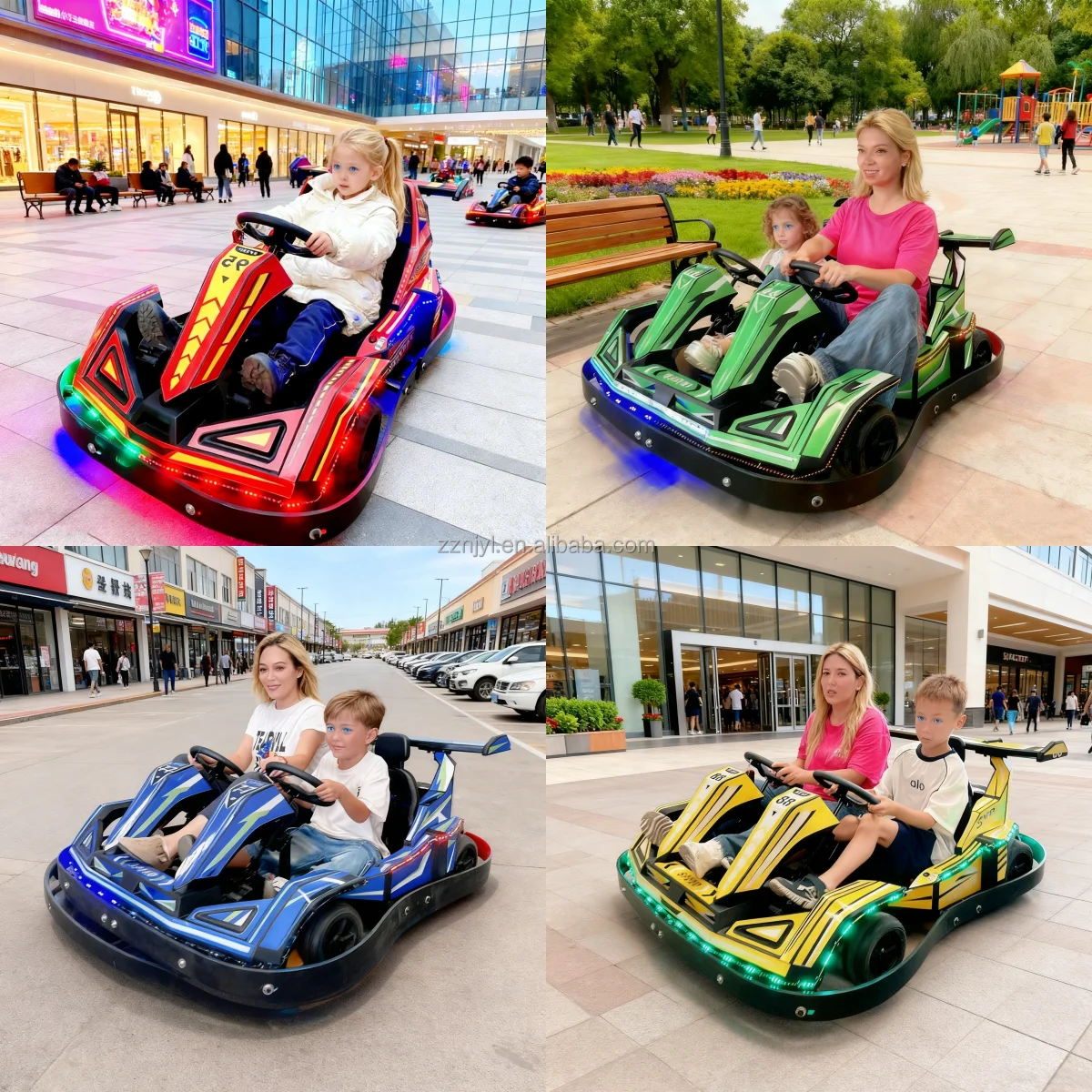 Supplier Direct Wholesale New Glowing Off-Road Big Wheel Go Kart Adult  Electric Racing Game Amusement Equipment for Park Grass - AliExpress 18