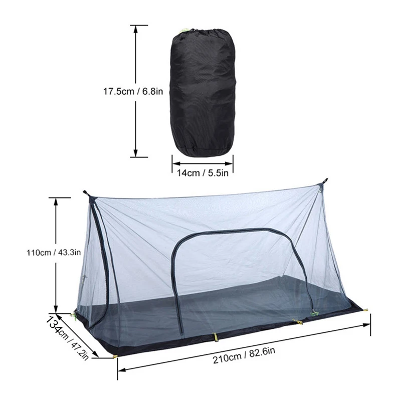 

D2 Camping Mosquito Net Tent with Bottom Single Door Outdoor Camping Rest Tent Keep Insect Away Backpacking Bed Tent Net Travel