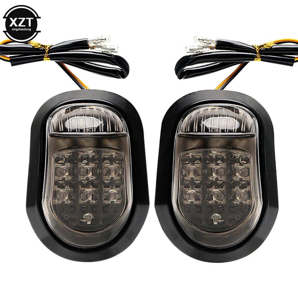 

12V Motorcycle Turn Signals A Pair 9 LED Motorbike Indicators Blinker Yellow Lighting Flasher Piranha Turn Signal Light