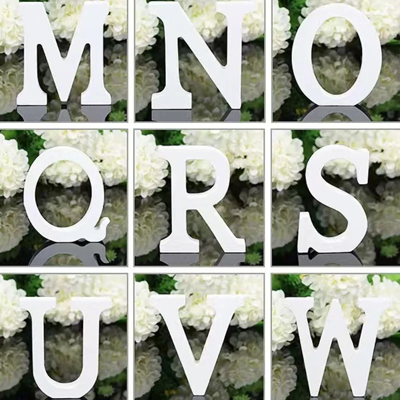 White Wooden Alphabet Letter - Personalized DIY Home & Event Decor, 10CM