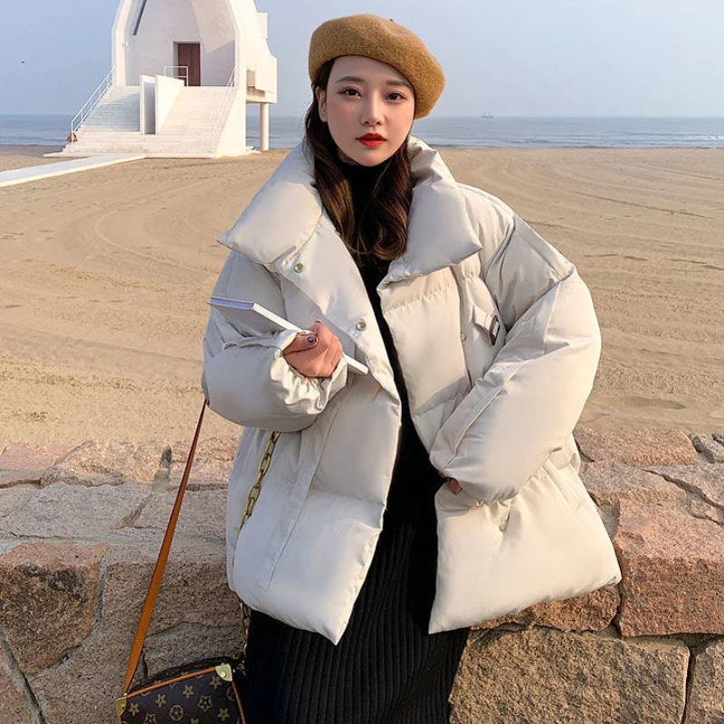 

2023 New Women Winter down Cotton padded Jacket Korean Version Fashion Short Cotton Coat Slimmer Outerwear
