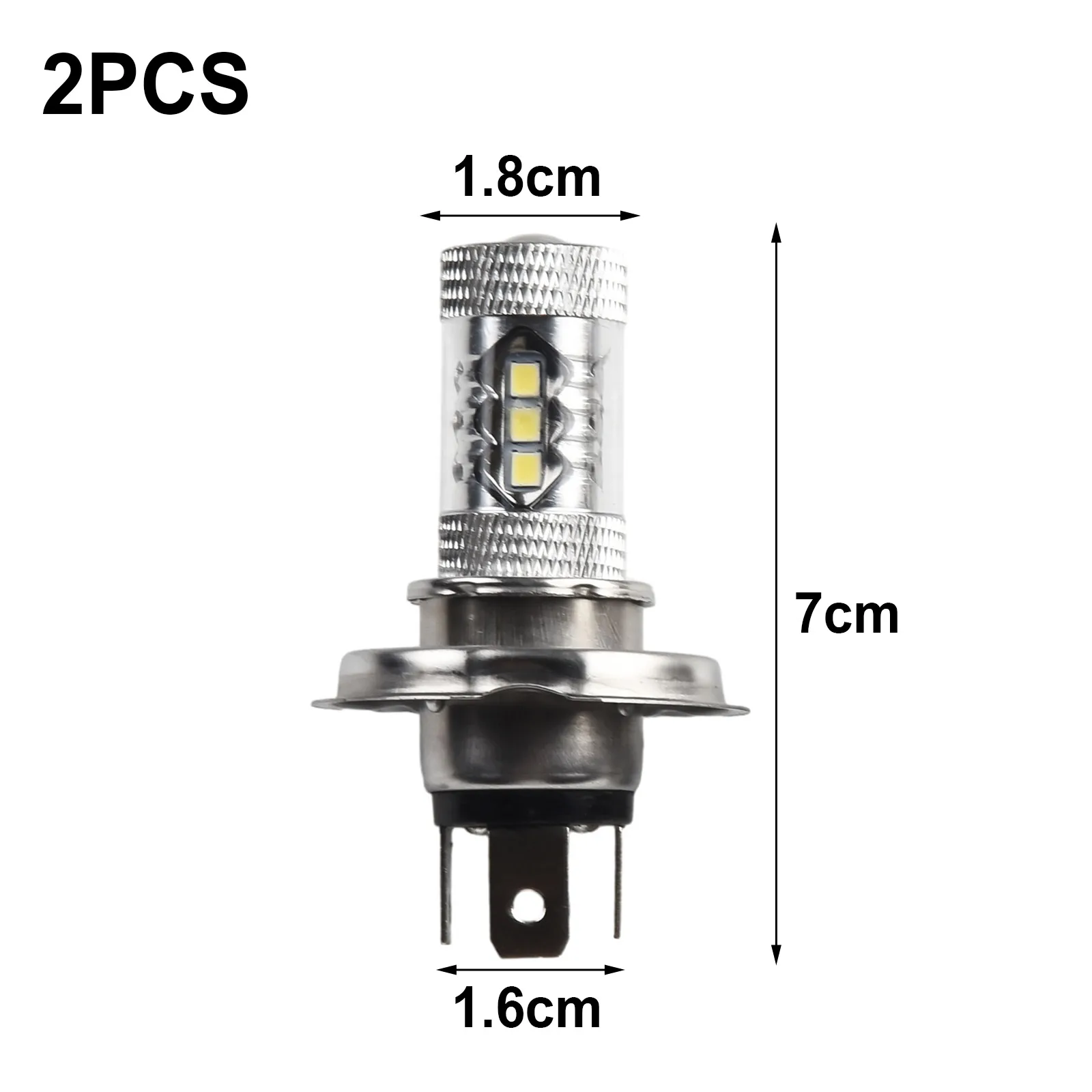 

Новинка, противотуманные фары H4, лампа головного света, лампа для мотоцикла, 12 В, 2 шт., 80 Вт, 9003 алюминий, HB2, фары ближнего/дальнего света, 6000K
