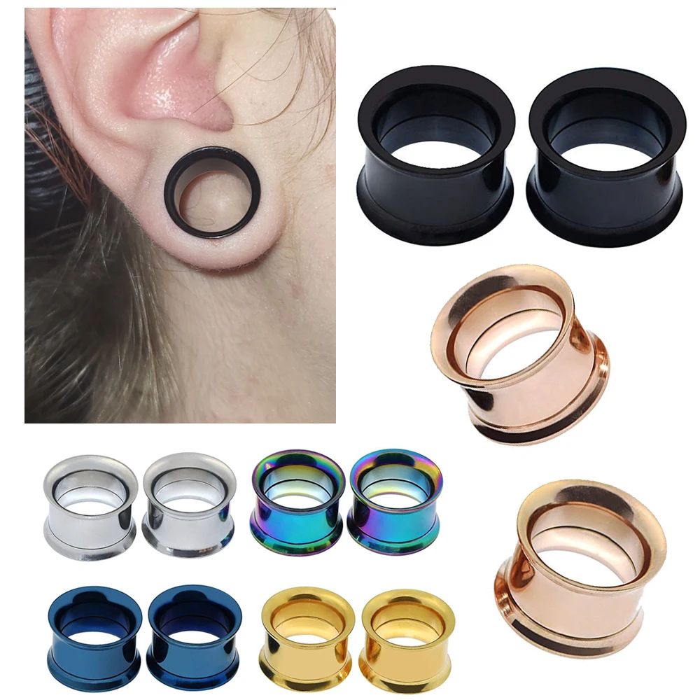 Acrylic Piercing Stretchers | Ear Tunnel Crystal Black | Acrylic Expander  Gauge - Pair - Aliexpress