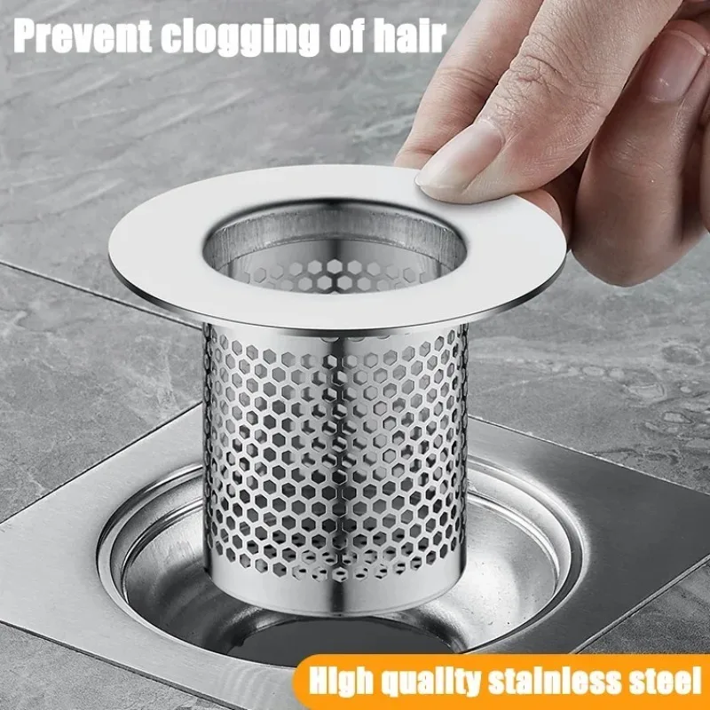 Stainless Steel Floor Drain Filter Mesh Kitchen bathroom Sink Anti-clog Filter Bathtub Hair Catcher Shower Leak Strainer Drains