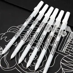 1 PC White Marker Pen Oily Waterproof Plastic Gel Pen for Writing Drawing  Wh F❤❤