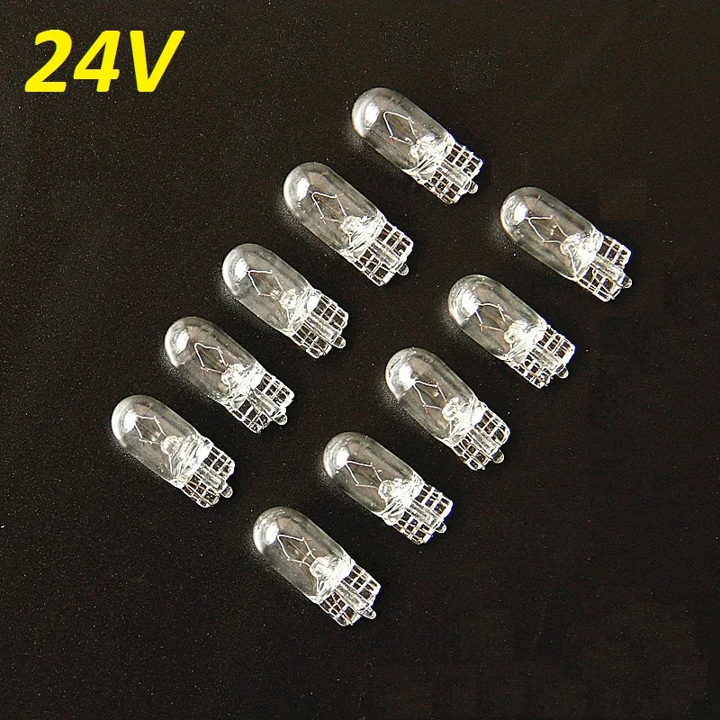 

10pcs 24v Car T10 Xenon W5W 194 158 Wedge 4300K 12V 5W Halogen Bulb Signal Interior Lights Reading Light Plate Lamp light source