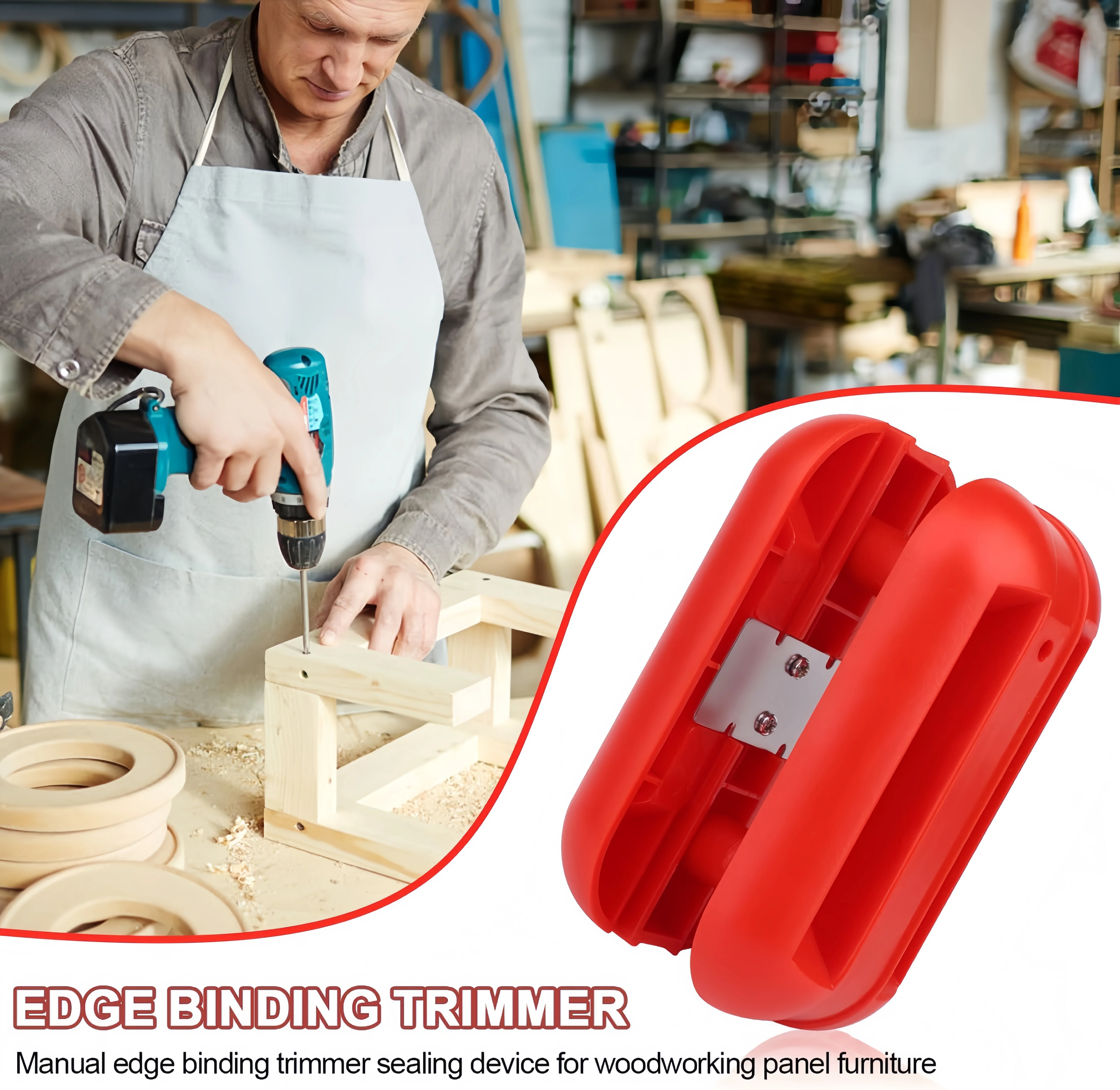 Edge Banding Trimmer Edge Quad Trimmer Edge Band Trimmer for Wood Veneer Edging Tape Trimming Tool Manual Banding Trimming