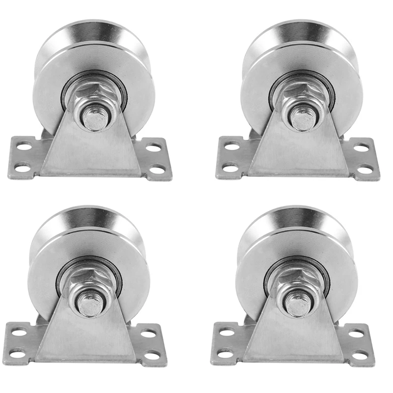 

LJL-4-Pack V-Type, блок шкива из нержавеющей стали, беззвучные подшипники, канавка, скользящее роликовое гусеничное колесо