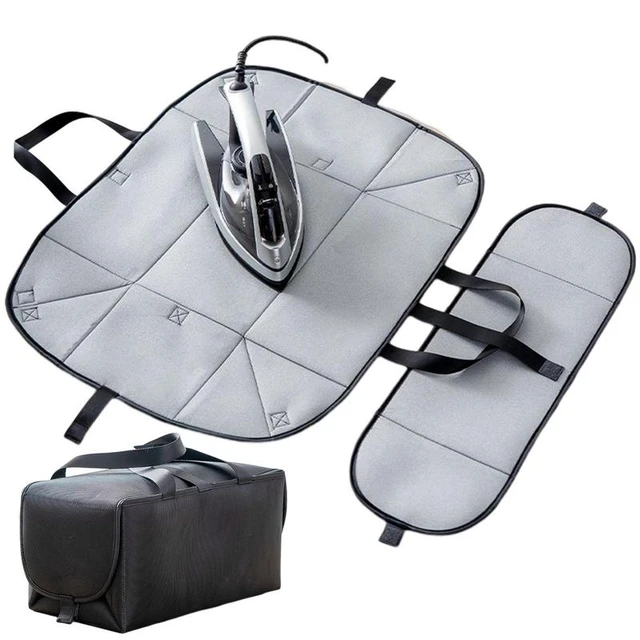 Portable Ironing Mat, Portable Travel Iron Carrying Case Bag, Foldable Heat  Resistant Ironing Board for Countertop 