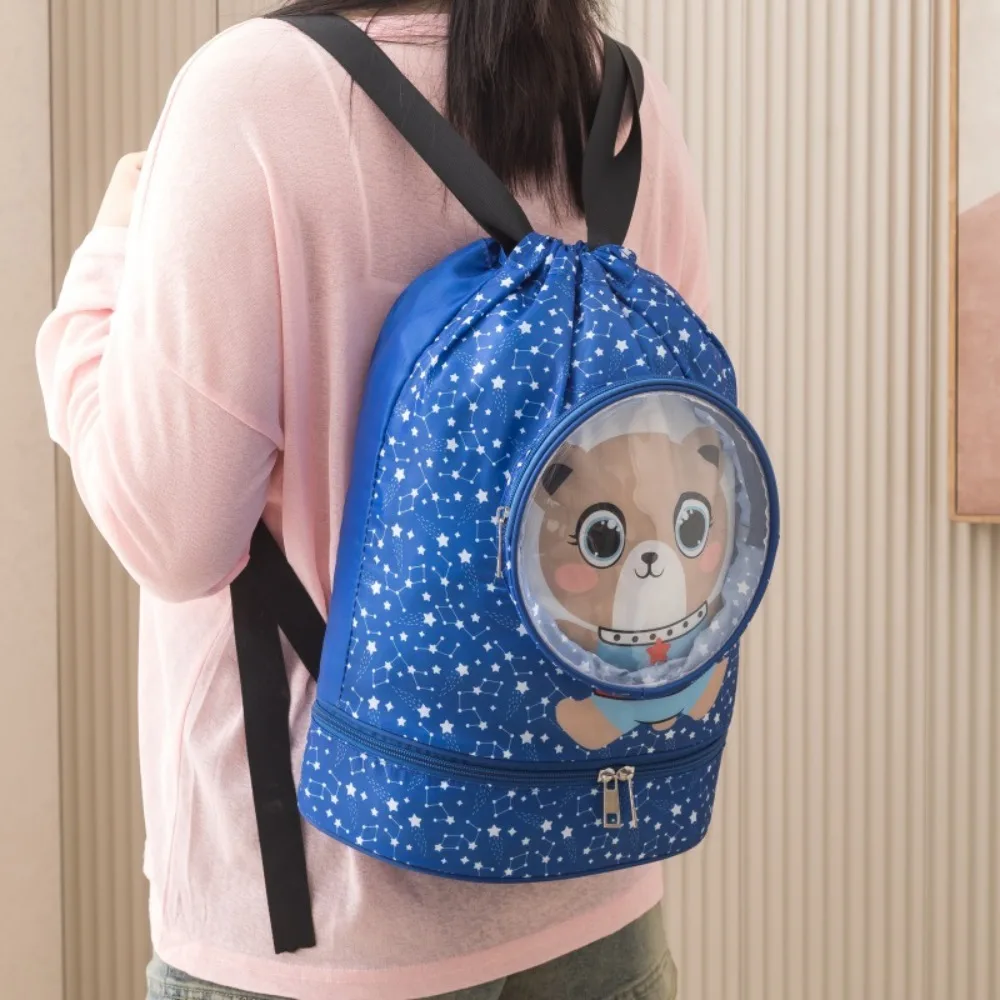 Cartoon Swimming Bag Girls Waterproof Storage Shoulder Packs Children's Backpack Wet Dry Separation for Boys