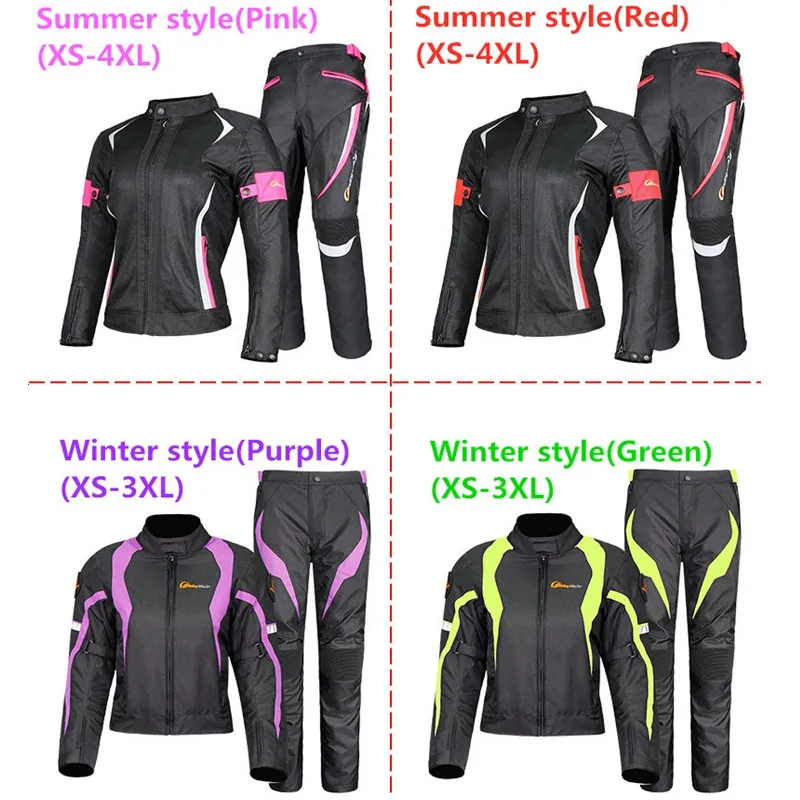 Women Motorcycle Jacket Riding Protective Armor Coat Summer Winter Waterproof Warm Lady Girl Clothing Anti-collision Wear JK-52 images - 6