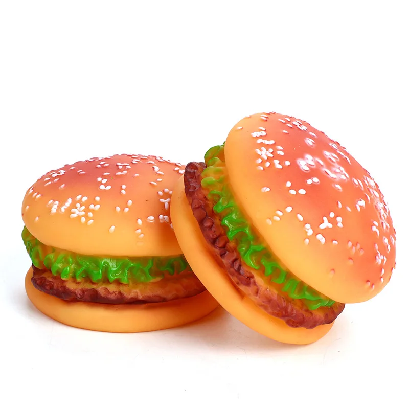 Cani da compagnia Giocattolo da hamburger Giocattoli per cuccioli non tossici Giocattoli da masticare per cani Formazione in silicone alimentare Giocare a masticare Accessori per gatti - immagine 4