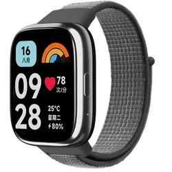 Breathable Nylon Loop Sport Band - Replacement Strap - Redmi watch 3 actve (Cloud gray)