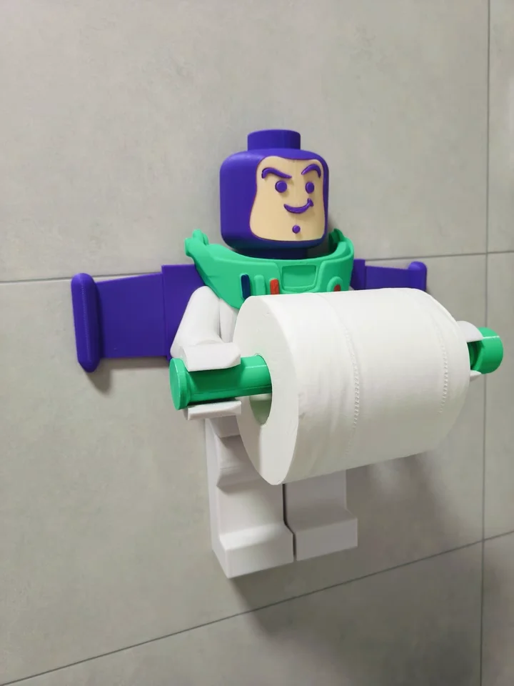 Toilet Paper Holder Lego Bathroom Decor Disney Buzz Lightyear