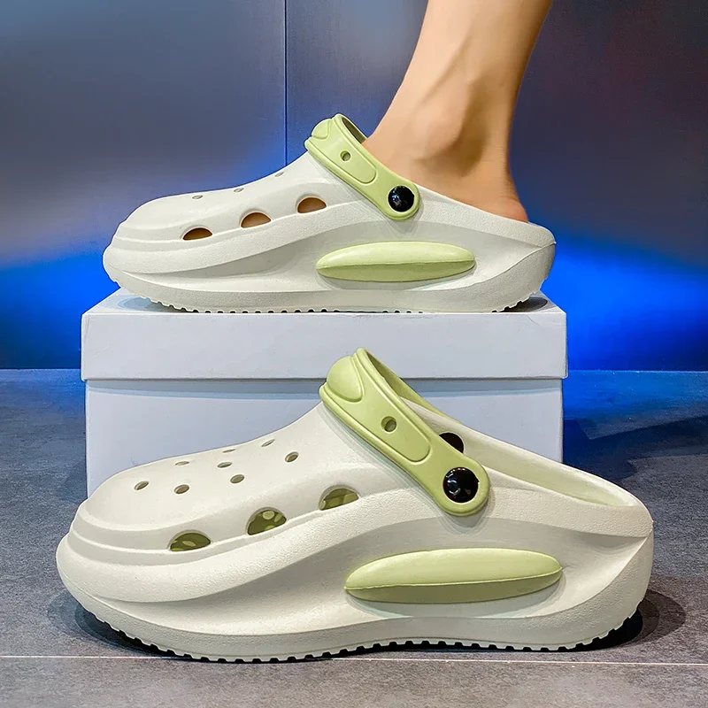 2025 Men and women's new summer thick sole anti-slip wear comfortable sandals beach breathable couple casual slippers men shoes