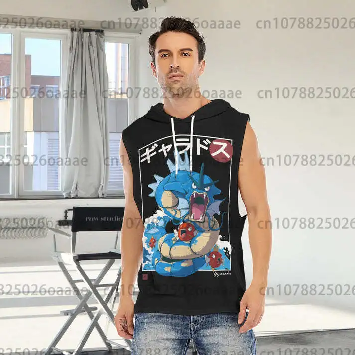 

Pokemon Gyarados Men 3D Fashion Casual Sport T-shirt Hooded Tank Top T-shirt