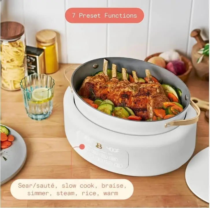 Beautiful 10 in 1 Electric Multi-Cooker (White Icing) 5