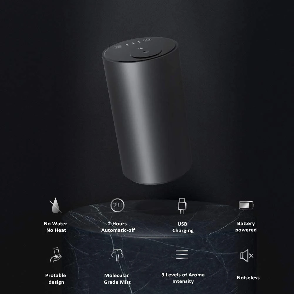 Portable USB Rechargeable Waterless Aromatherapy Essential Oil Diffuser