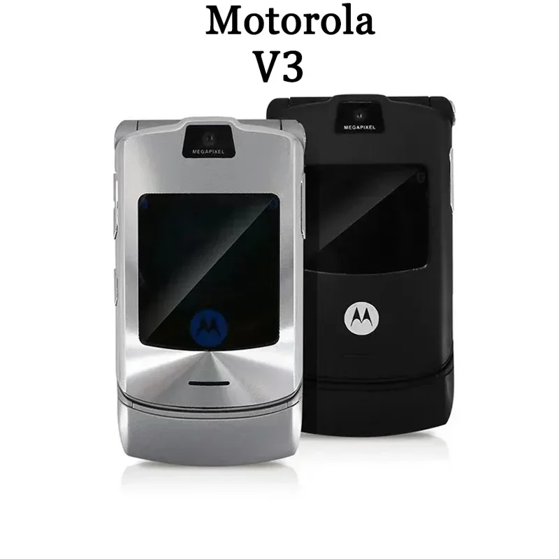 

V3 MOTOROLA RAZR Refurbished 90% New-Original Unlocked Clamshell Bluetooth Mobile Phone GSM 850/900/1800/1900 Phone Good Quality