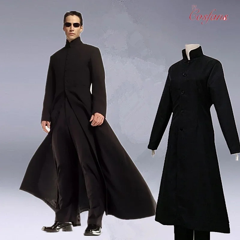 New Matrix Cosplay Costume Cosplay Nero Neo Trench Solo Cappotto Costume Cosplay Di Halloween