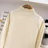 Autumn Winter Fashion Girl Long Sleeve T-Shirt with Ruffle Edges for Kids Soft and Warm Solid Color Children Casual Clothes Tops 3