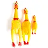 1PCS New Pet Dog Squeak Toy Screaming Chicken Squeeze Dog Chew Toy Durable And Fun Yellow Rubber Exhaust Chicken Toys 6