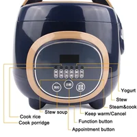 Cuiseur à riz électrique domestique 1,6 l, marmite antiadhésive pour 1 à 2 personnes, chauffe-aliments pour repas, réservation 24 heures, garde au chaud, ragoût de soupe 2