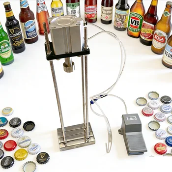 Tappatrice per tappi a corona di birra Tappatrice per bevande, succhi, soda, dispositivo pneumatico per armadietto di potenza